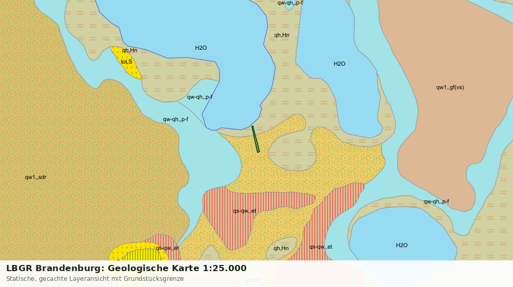 Statische Kartenansicht: LBGR Brandenburg: Geologische Karte 1:25.000