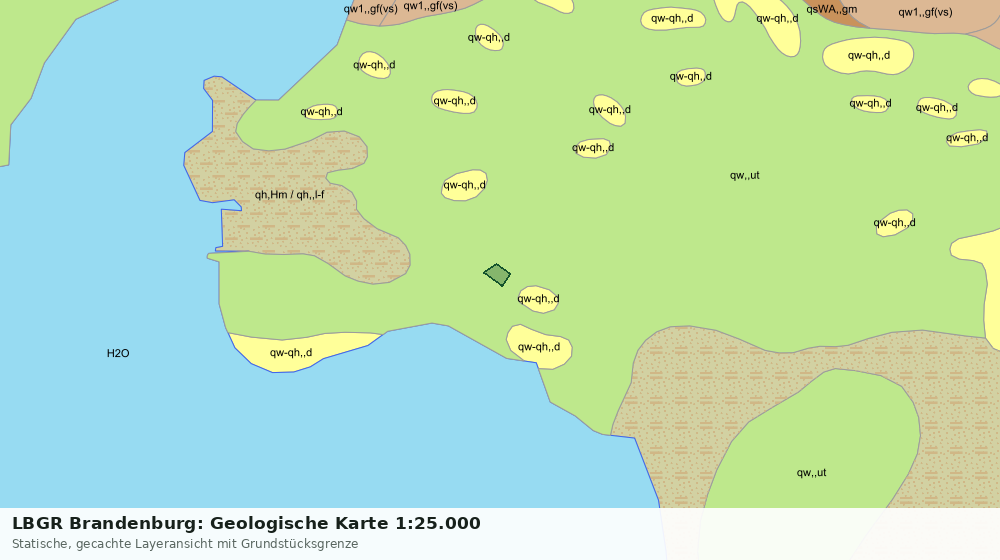 Statische Kartenansicht: LBGR Brandenburg: Geologische Karte 1:25.000