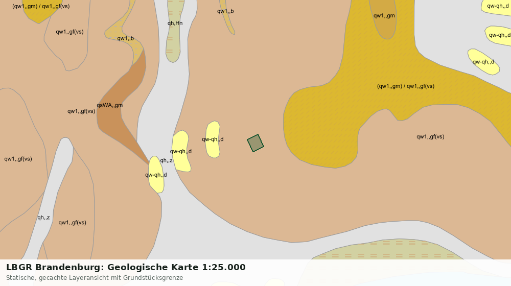 Statische Kartenansicht: LBGR Brandenburg: Geologische Karte 1:25.000