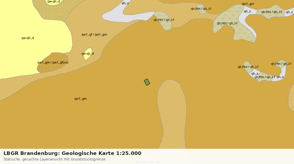 Statische Kartenansicht: LBGR Brandenburg: Geologische Karte 1:25.000