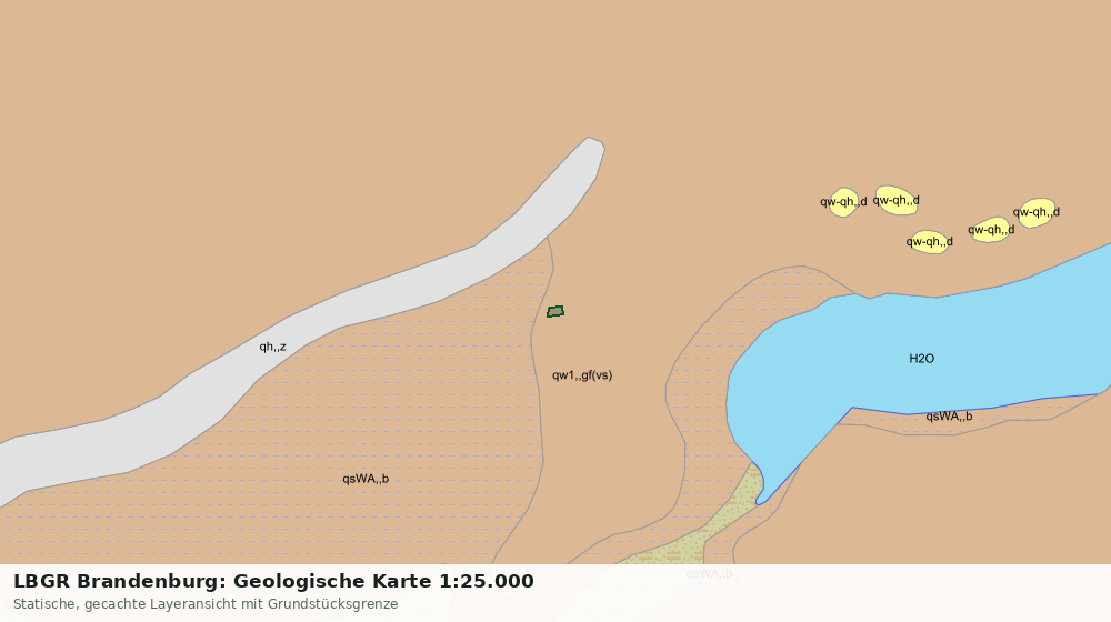 Statische Kartenansicht: LBGR Brandenburg: Geologische Karte 1:25.000