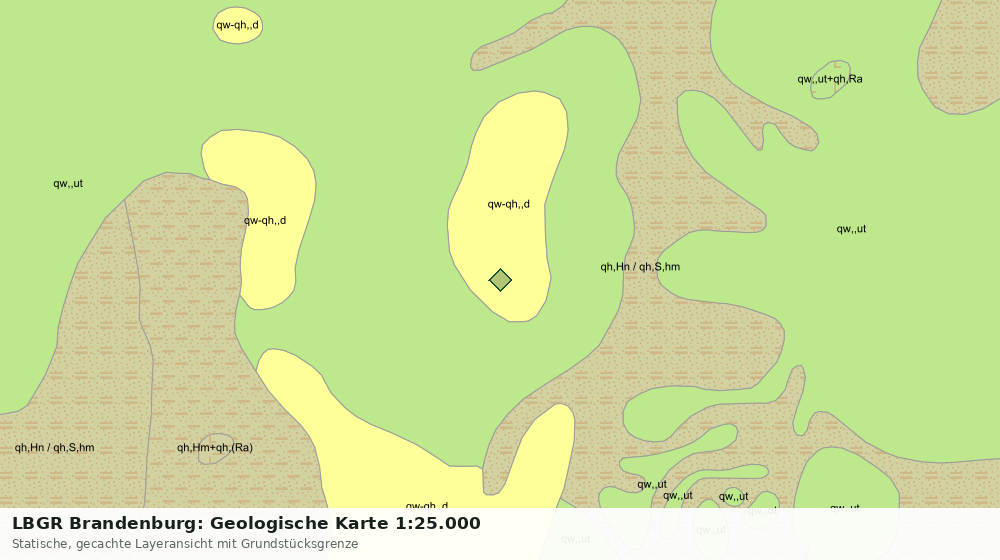 Statische Kartenansicht: LBGR Brandenburg: Geologische Karte 1:25.000