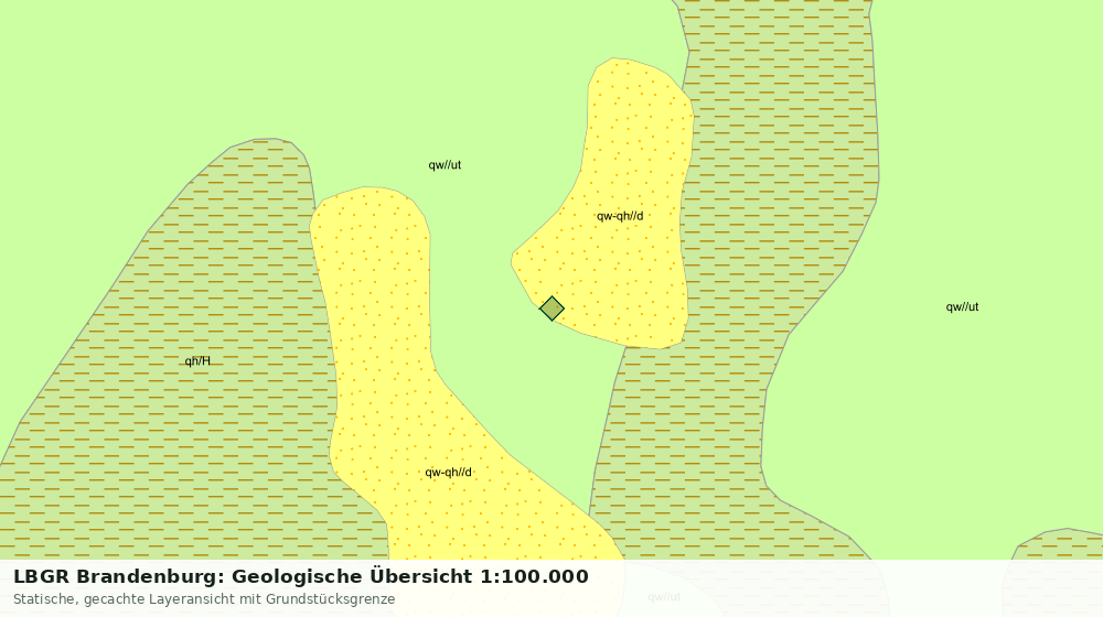 Statische Kartenansicht: LBGR Brandenburg: Geologische Übersicht 1:100.000
