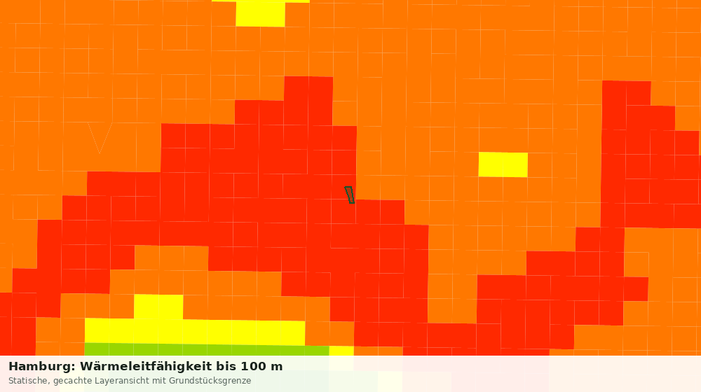 Statische Kartenansicht: Hamburg: Wärmeleitfähigkeit bis 100 m