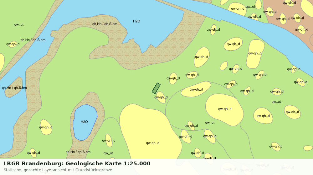 Statische Kartenansicht: LBGR Brandenburg: Geologische Karte 1:25.000