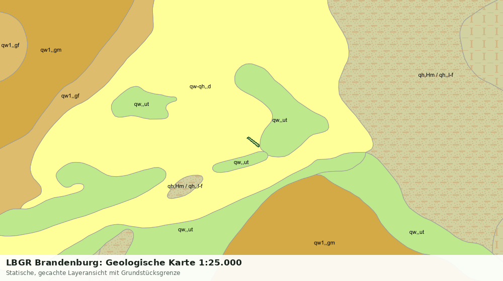 Statische Kartenansicht: LBGR Brandenburg: Geologische Karte 1:25.000