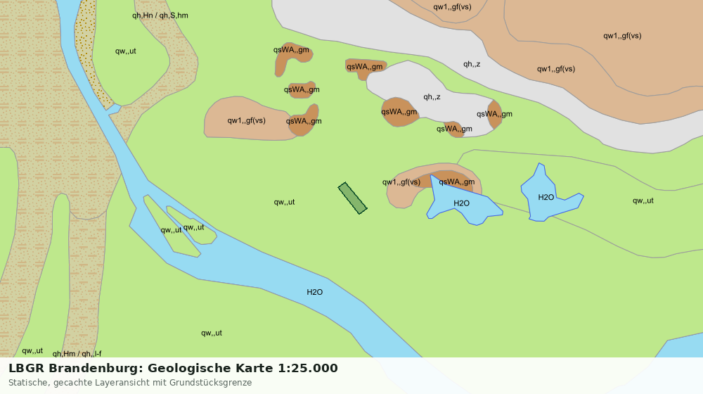 Statische Kartenansicht: LBGR Brandenburg: Geologische Karte 1:25.000