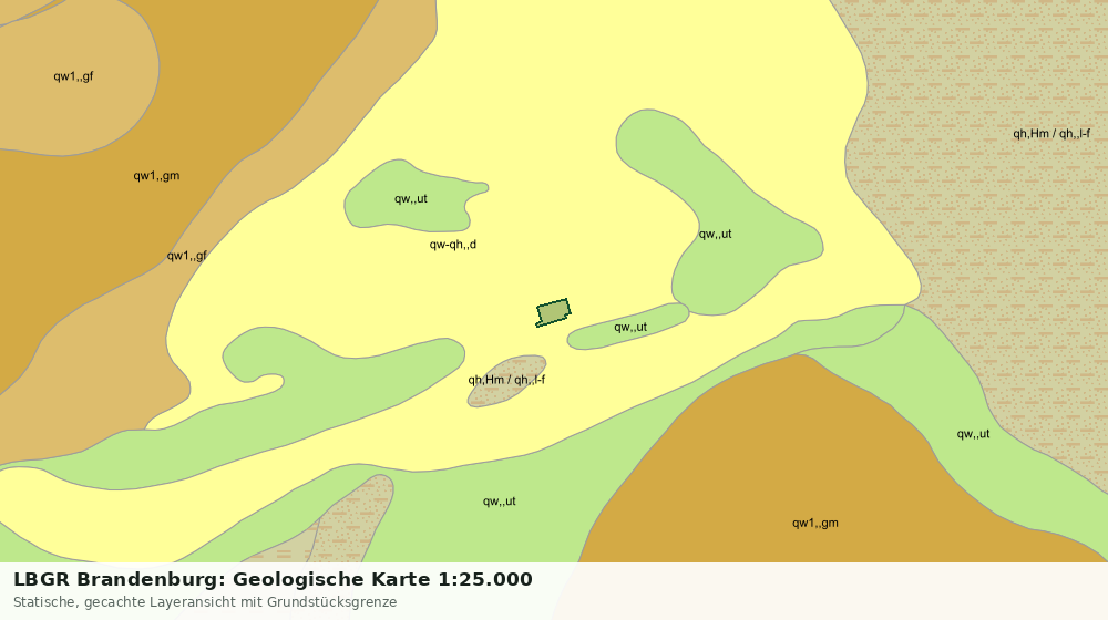 Statische Kartenansicht: LBGR Brandenburg: Geologische Karte 1:25.000