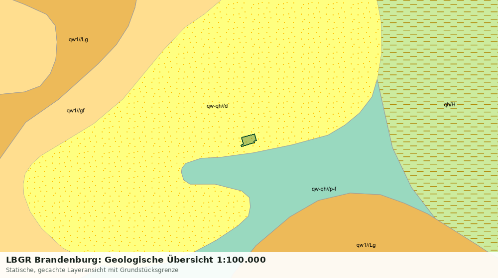 Statische Kartenansicht: LBGR Brandenburg: Geologische Übersicht 1:100.000