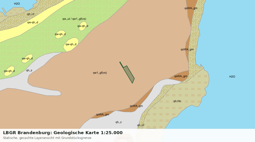 Statische Kartenansicht: LBGR Brandenburg: Geologische Karte 1:25.000