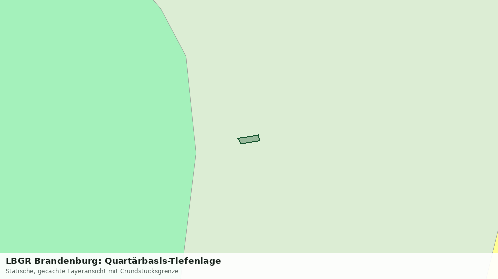 Statische Kartenansicht: LBGR Brandenburg: Quartärbasis-Tiefenlage