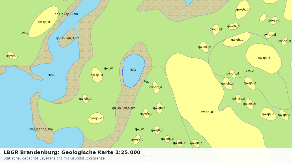 Statische Kartenansicht: LBGR Brandenburg: Geologische Karte 1:25.000