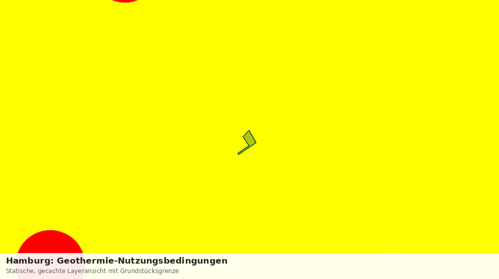 Statische Kartenansicht: Hamburg: Geothermie-Nutzungsbedingungen