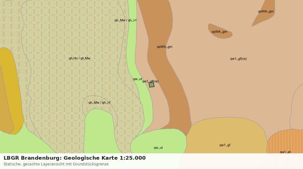Statische Kartenansicht: LBGR Brandenburg: Geologische Karte 1:25.000