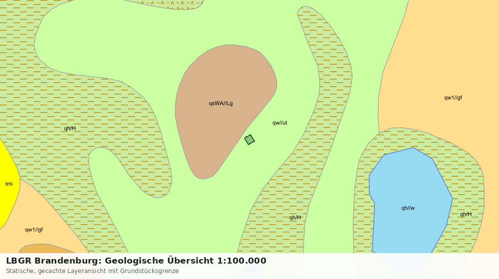 Statische Kartenansicht: LBGR Brandenburg: Geologische Übersicht 1:100.000