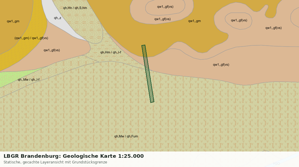 Statische Kartenansicht: LBGR Brandenburg: Geologische Karte 1:25.000