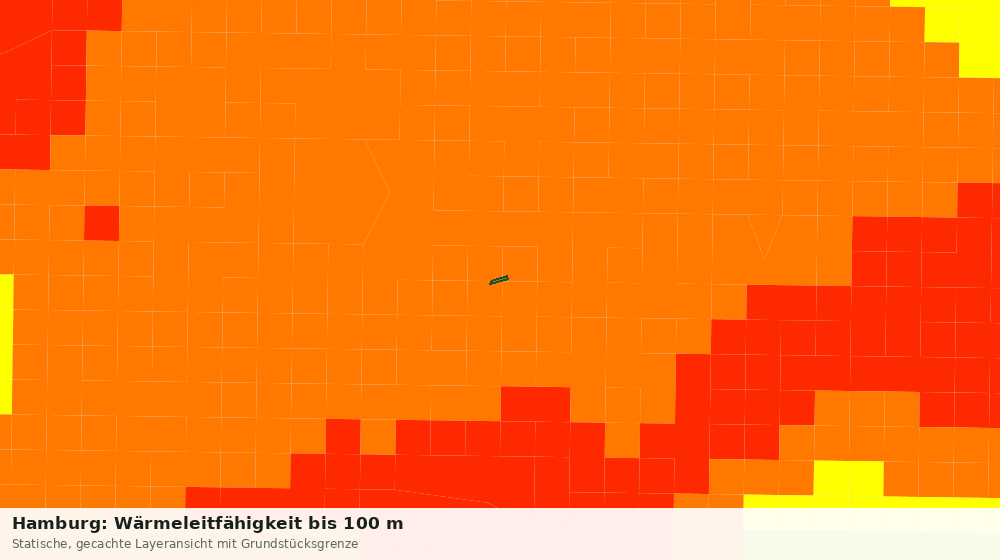 Statische Kartenansicht: Hamburg: Wärmeleitfähigkeit bis 100 m