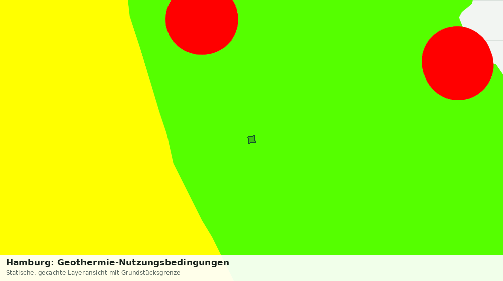 Statische Kartenansicht: Hamburg: Geothermie-Nutzungsbedingungen
