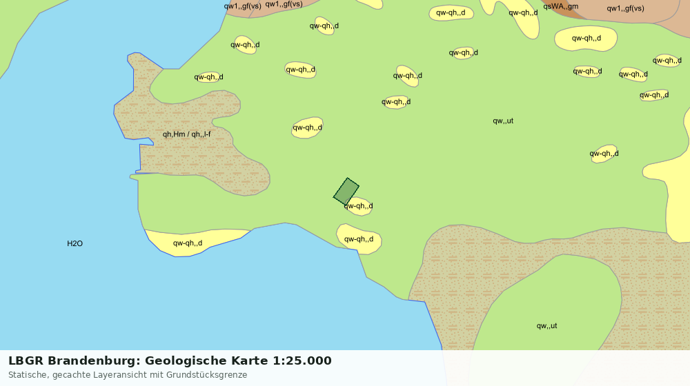 Statische Kartenansicht: LBGR Brandenburg: Geologische Karte 1:25.000