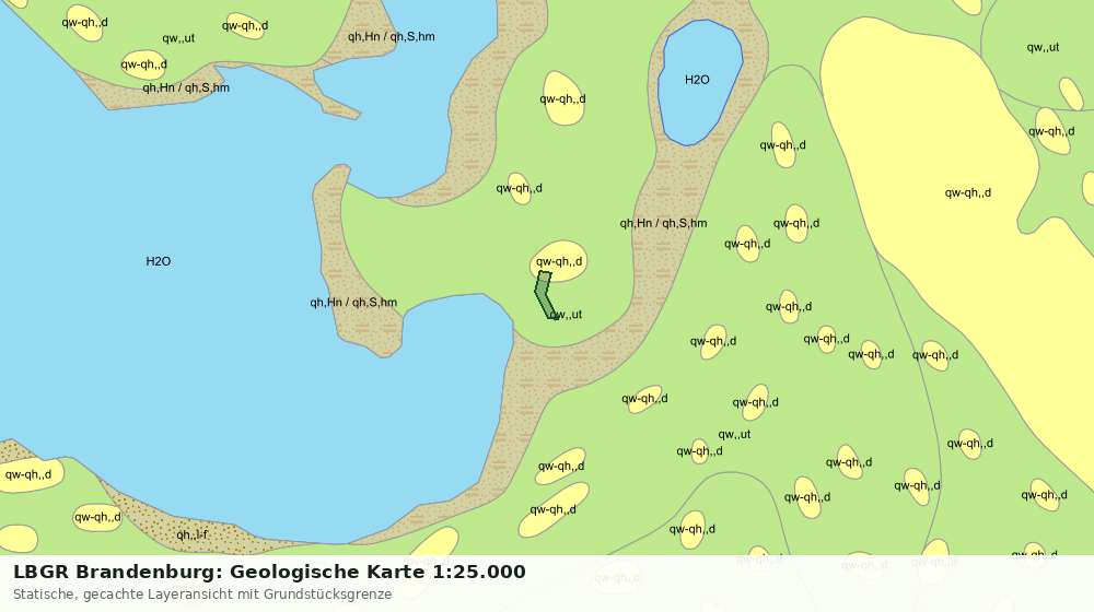 Statische Kartenansicht: LBGR Brandenburg: Geologische Karte 1:25.000