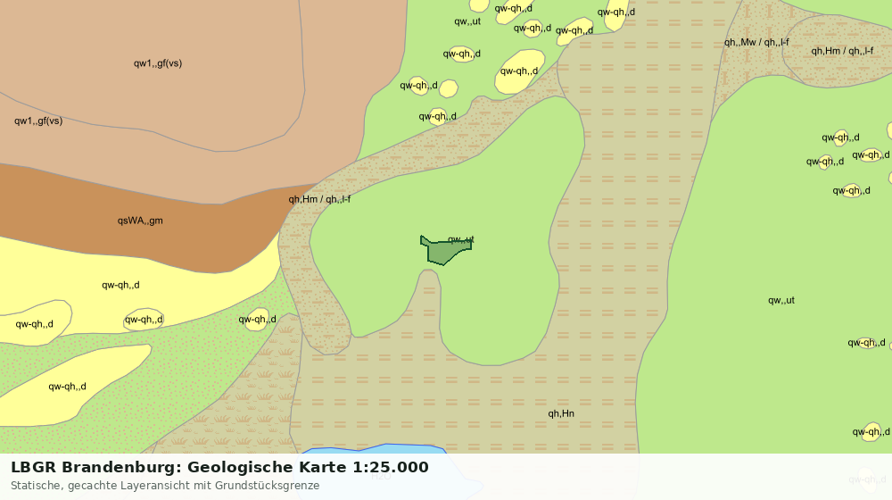 Statische Kartenansicht: LBGR Brandenburg: Geologische Karte 1:25.000