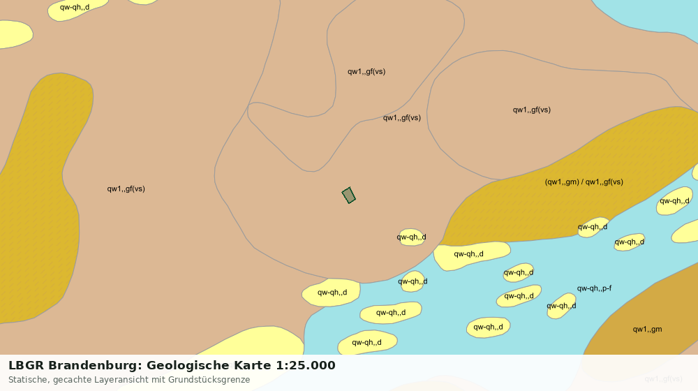 Statische Kartenansicht: LBGR Brandenburg: Geologische Karte 1:25.000