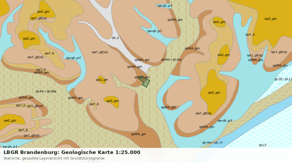 Statische Kartenansicht: LBGR Brandenburg: Geologische Karte 1:25.000