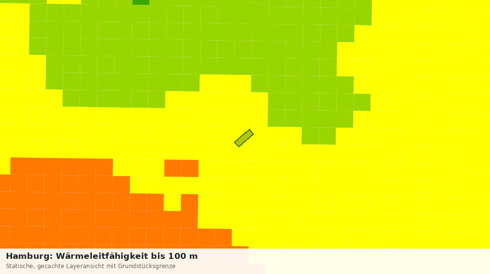Statische Kartenansicht: Hamburg: Wärmeleitfähigkeit bis 100 m
