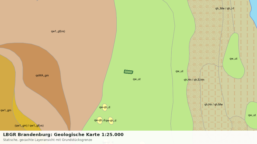 Statische Kartenansicht: LBGR Brandenburg: Geologische Karte 1:25.000