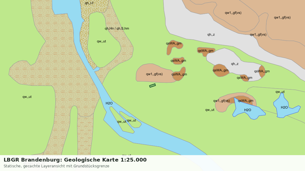 Statische Kartenansicht: LBGR Brandenburg: Geologische Karte 1:25.000