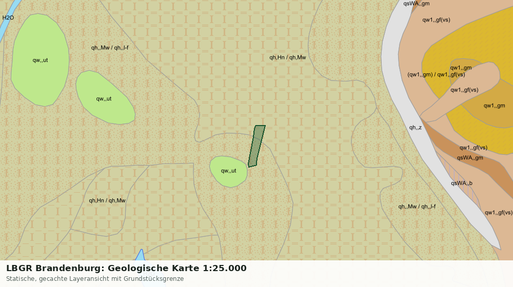 Statische Kartenansicht: LBGR Brandenburg: Geologische Karte 1:25.000