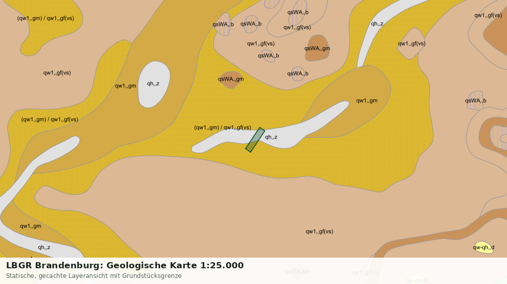 Statische Kartenansicht: LBGR Brandenburg: Geologische Karte 1:25.000