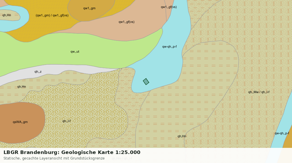 Statische Kartenansicht: LBGR Brandenburg: Geologische Karte 1:25.000