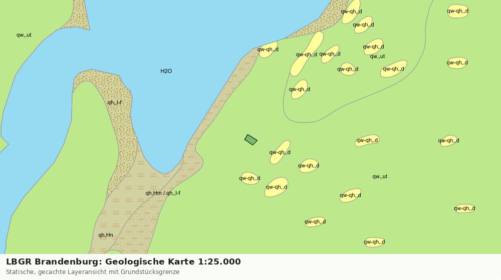Statische Kartenansicht: LBGR Brandenburg: Geologische Karte 1:25.000