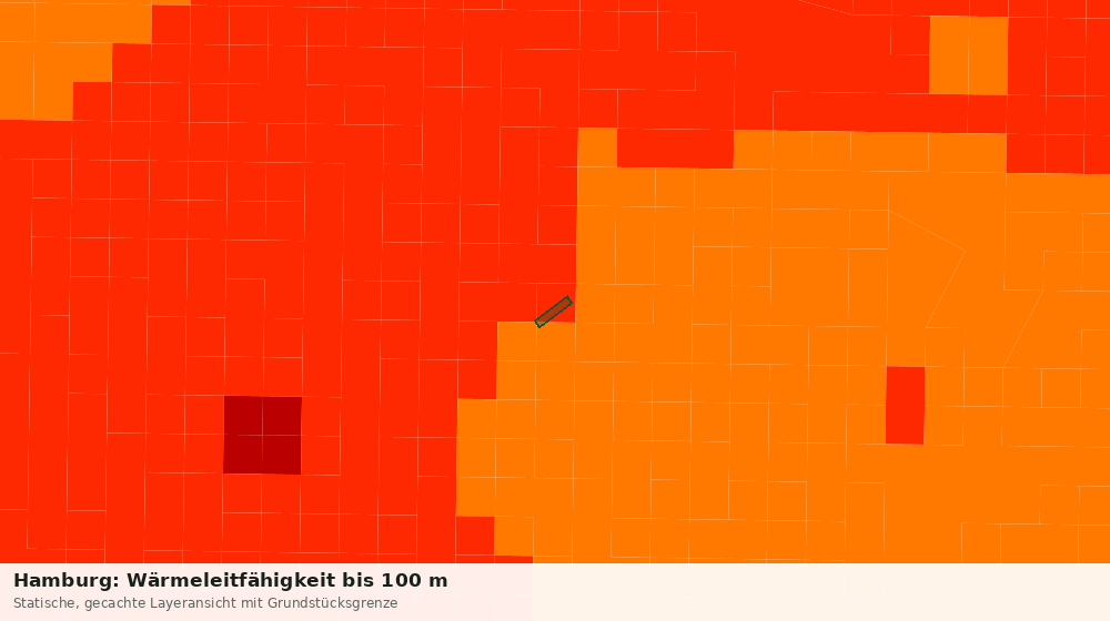 Statische Kartenansicht: Hamburg: Wärmeleitfähigkeit bis 100 m