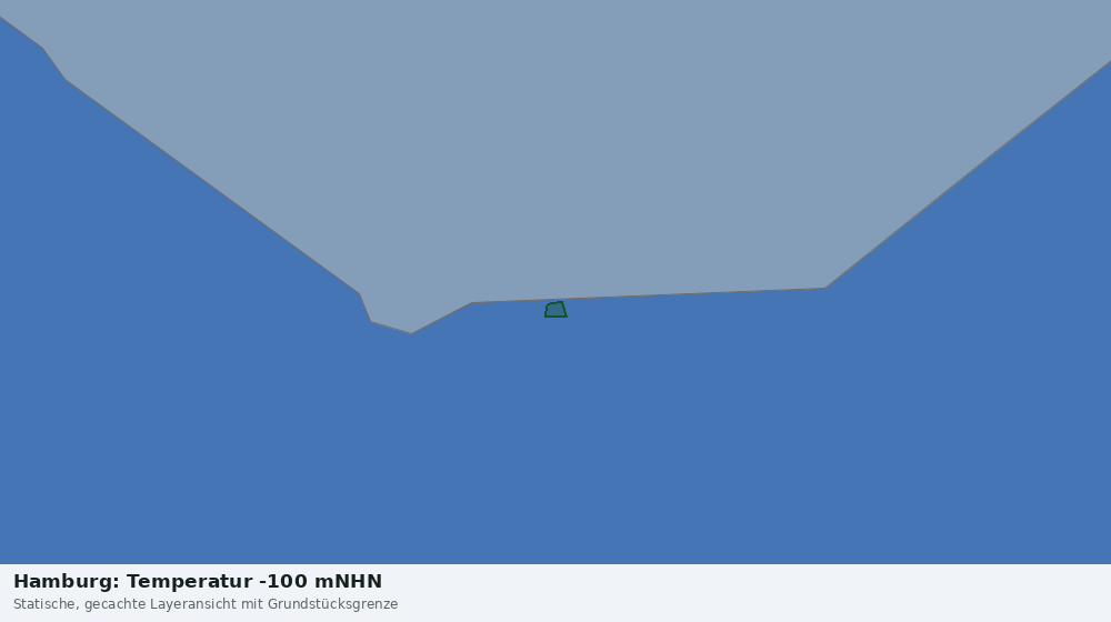Statische Kartenansicht: Hamburg: Temperatur -100 mNHN