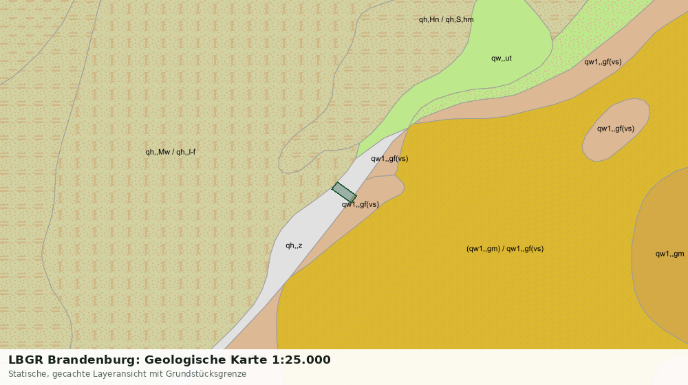 Statische Kartenansicht: LBGR Brandenburg: Geologische Karte 1:25.000