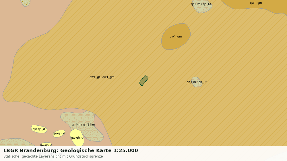 Statische Kartenansicht: LBGR Brandenburg: Geologische Karte 1:25.000