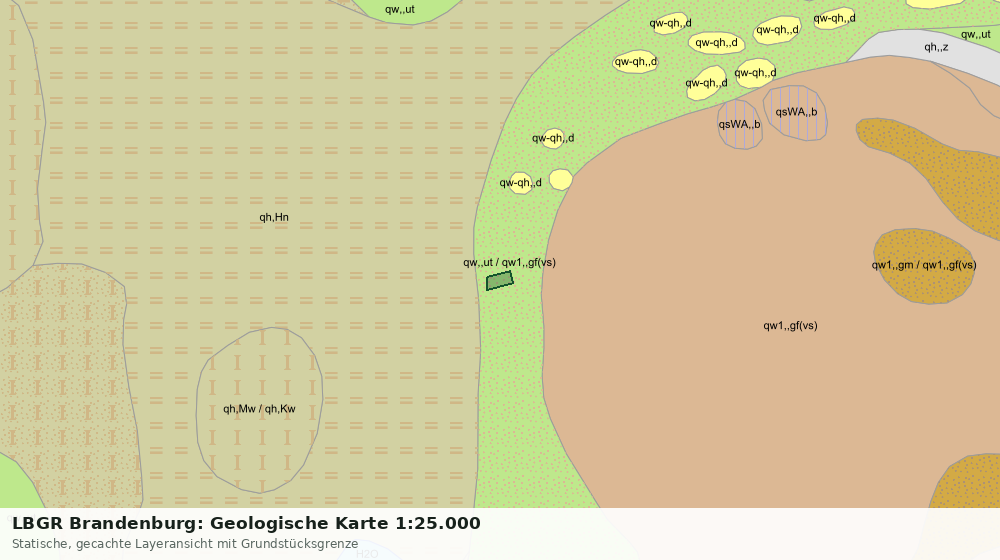 Statische Kartenansicht: LBGR Brandenburg: Geologische Karte 1:25.000