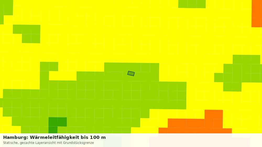 Statische Kartenansicht: Hamburg: Wärmeleitfähigkeit bis 100 m