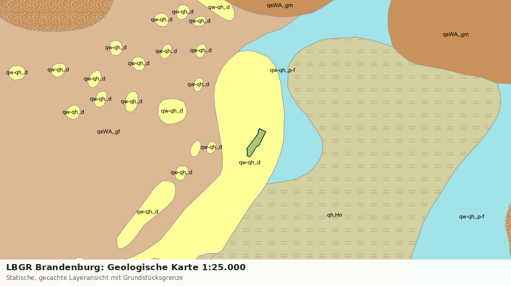 Statische Kartenansicht: LBGR Brandenburg: Geologische Karte 1:25.000