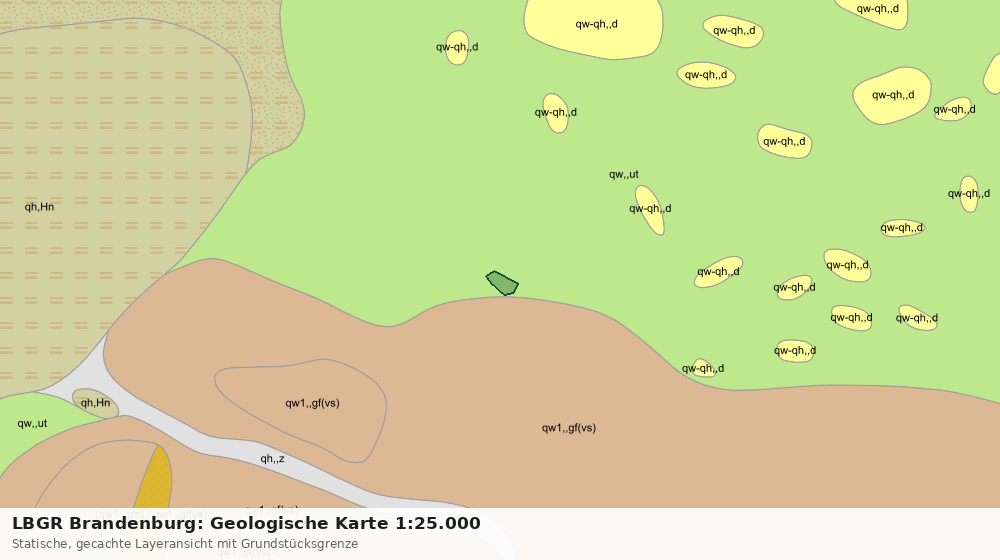 Statische Kartenansicht: LBGR Brandenburg: Geologische Karte 1:25.000