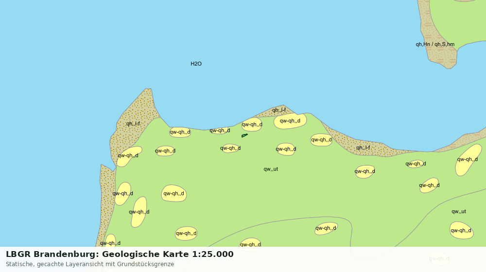 Statische Kartenansicht: LBGR Brandenburg: Geologische Karte 1:25.000