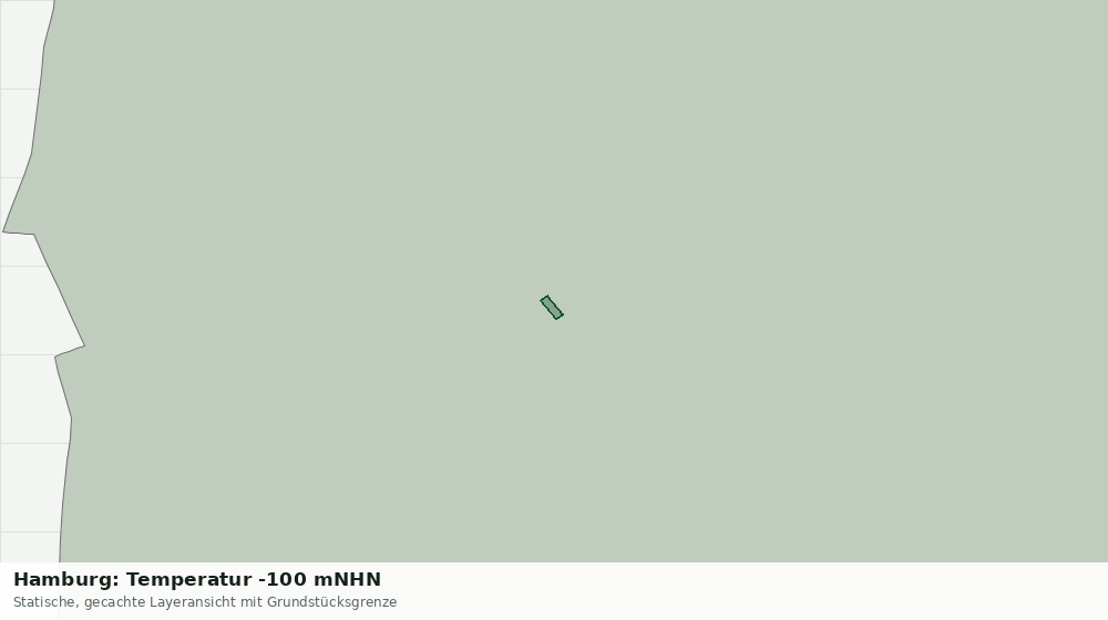 Statische Kartenansicht: Hamburg: Temperatur -100 mNHN