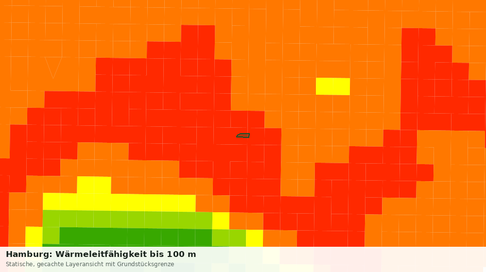 Statische Kartenansicht: Hamburg: Wärmeleitfähigkeit bis 100 m