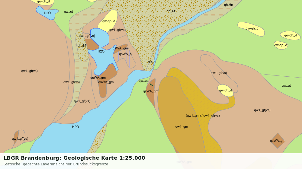 Statische Kartenansicht: LBGR Brandenburg: Geologische Karte 1:25.000