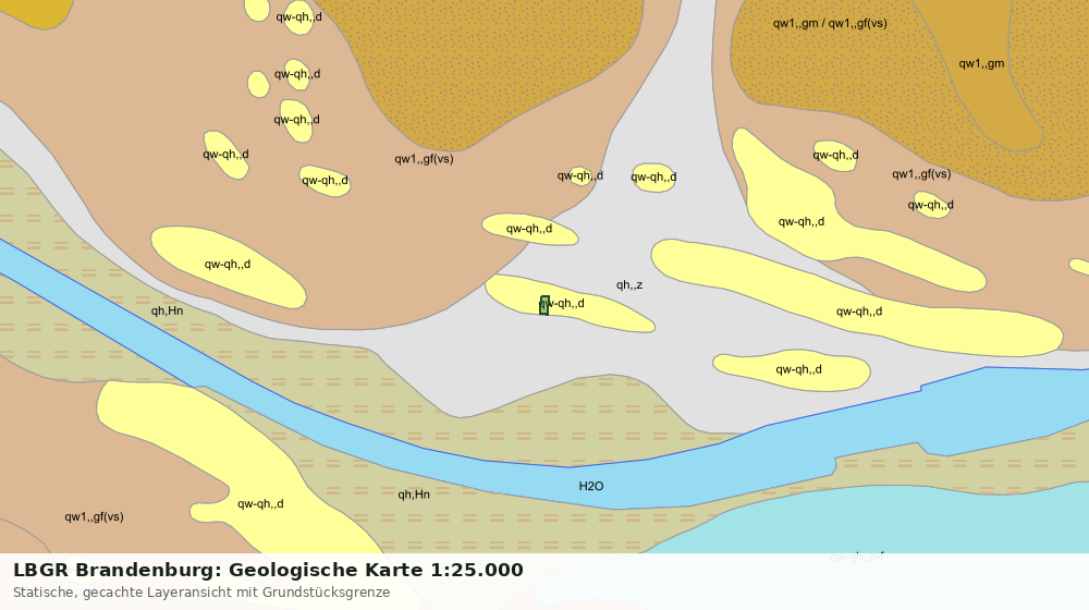 Statische Kartenansicht: LBGR Brandenburg: Geologische Karte 1:25.000