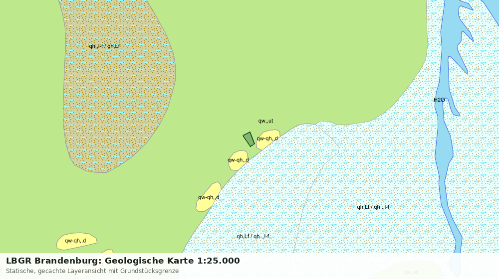 Statische Kartenansicht: LBGR Brandenburg: Geologische Karte 1:25.000