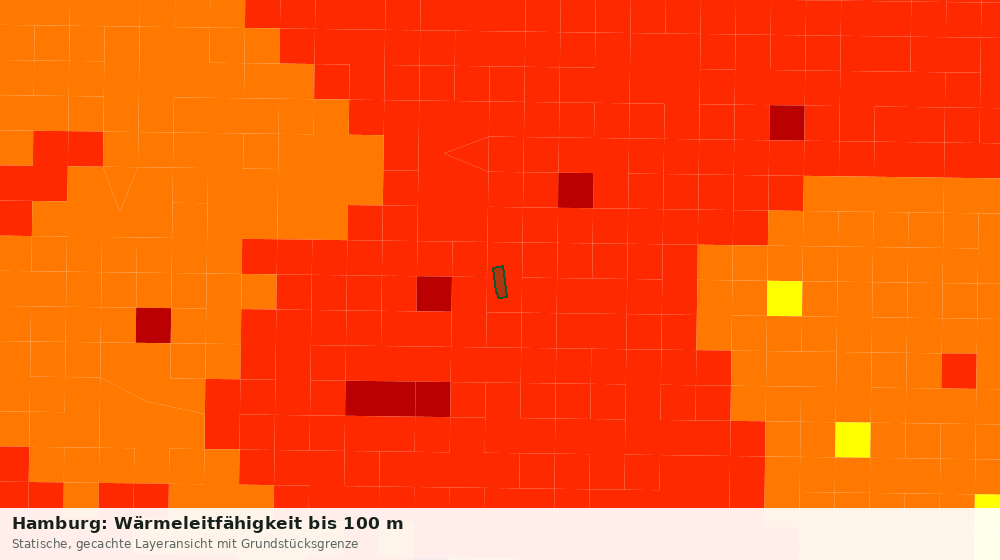 Statische Kartenansicht: Hamburg: Wärmeleitfähigkeit bis 100 m