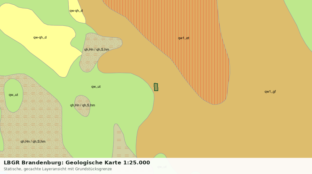 Statische Kartenansicht: LBGR Brandenburg: Geologische Karte 1:25.000